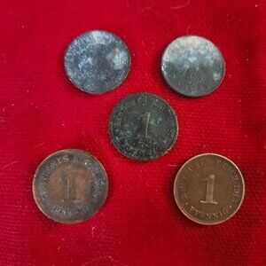 German 1 Pfennig coins